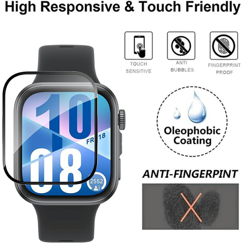 2Pcs For Huawei Watch Fit 4 Watch Film Anti-Scratch PET 3D Smartwatch Screen Protector