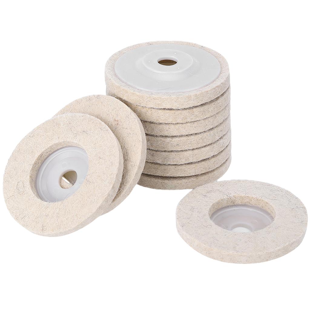 10pcs Angle Grinder Polishing Discs Wool Buffing Grinding Wheel Pads Kits for Metal JewelryCoarse