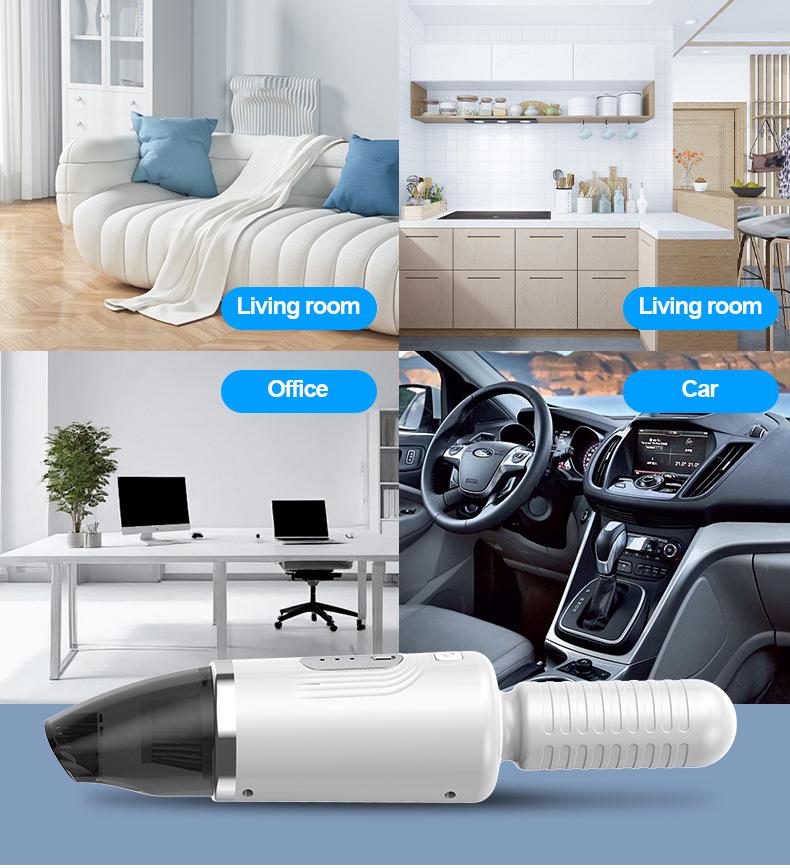 Wireless Car Vacuum & Charger: High Suction Handheld for Car & Home Dust Removal