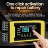 12V 6A Car Battery Charger 110-240V Power Puls Repair Charger Wet Dry Lead Acid Battery LED Display Moto Truck Battery Charger