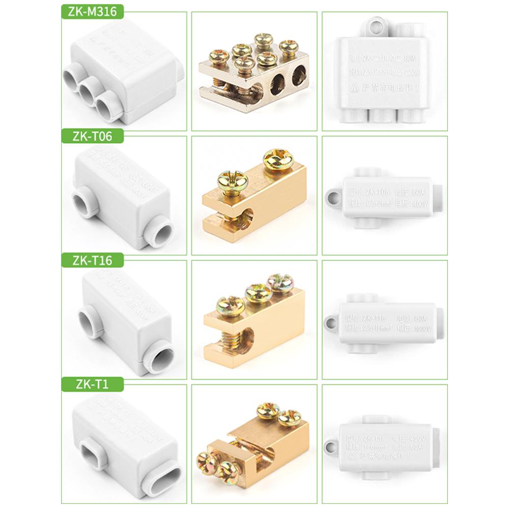 5 BUC Sistributor de Mare Putere Tip ZK/T 60A/80A/100A fără deconectare Bloc Terminal cu Conectare Rapidă Cutie de Juncțiune Conector