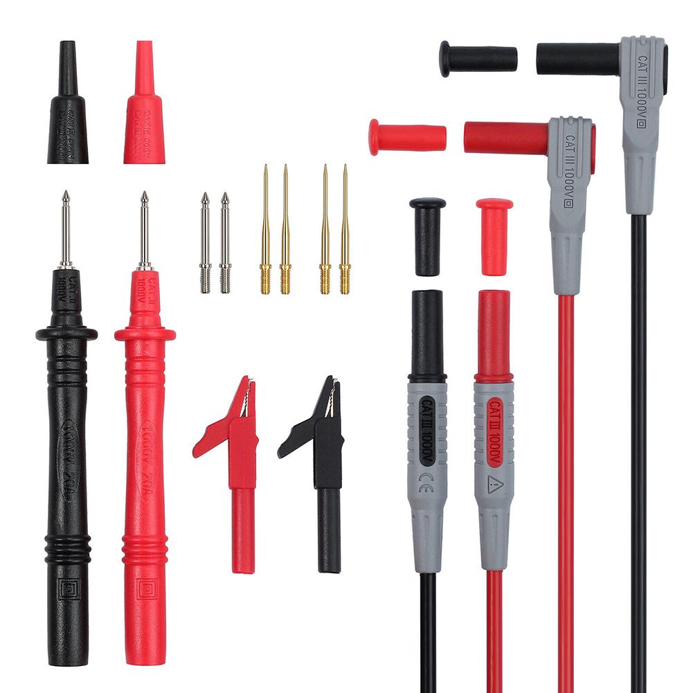 Essential 12 in 1 Multimeter Test Kit with Clips and 2mm Probes