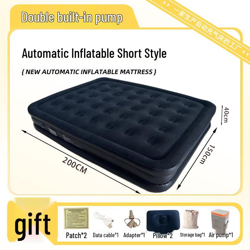Thickened Moisture-Proof Inflatable Camping Mattress with Smart Auto-Inflation
