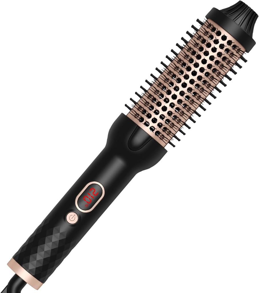 Thermal Curling Iron Round Brush Ceramic Heat Curling Brush with Ceramic Tourmaline Hair Styling Curler Tools 1.69 Inch