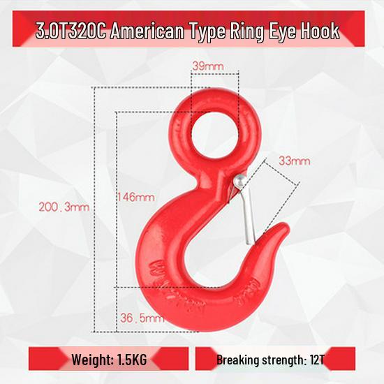 Universal Swivel Clevis Hook for Hoist Crane Rigging and Lifting