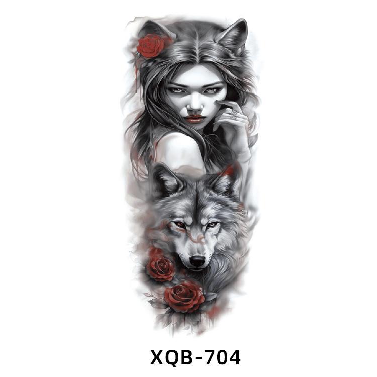 

Найди новые темные наклейки-татуировки с изображением животных и цветов - сексуальные, водонепроницаемые, татуировки на половину руки 114*210mm