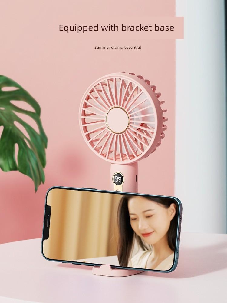 Small Handheld Fan USB Rechargeable Portable Mini Fan Office Electric Desktop Student Dormitory Electric Fan Mute