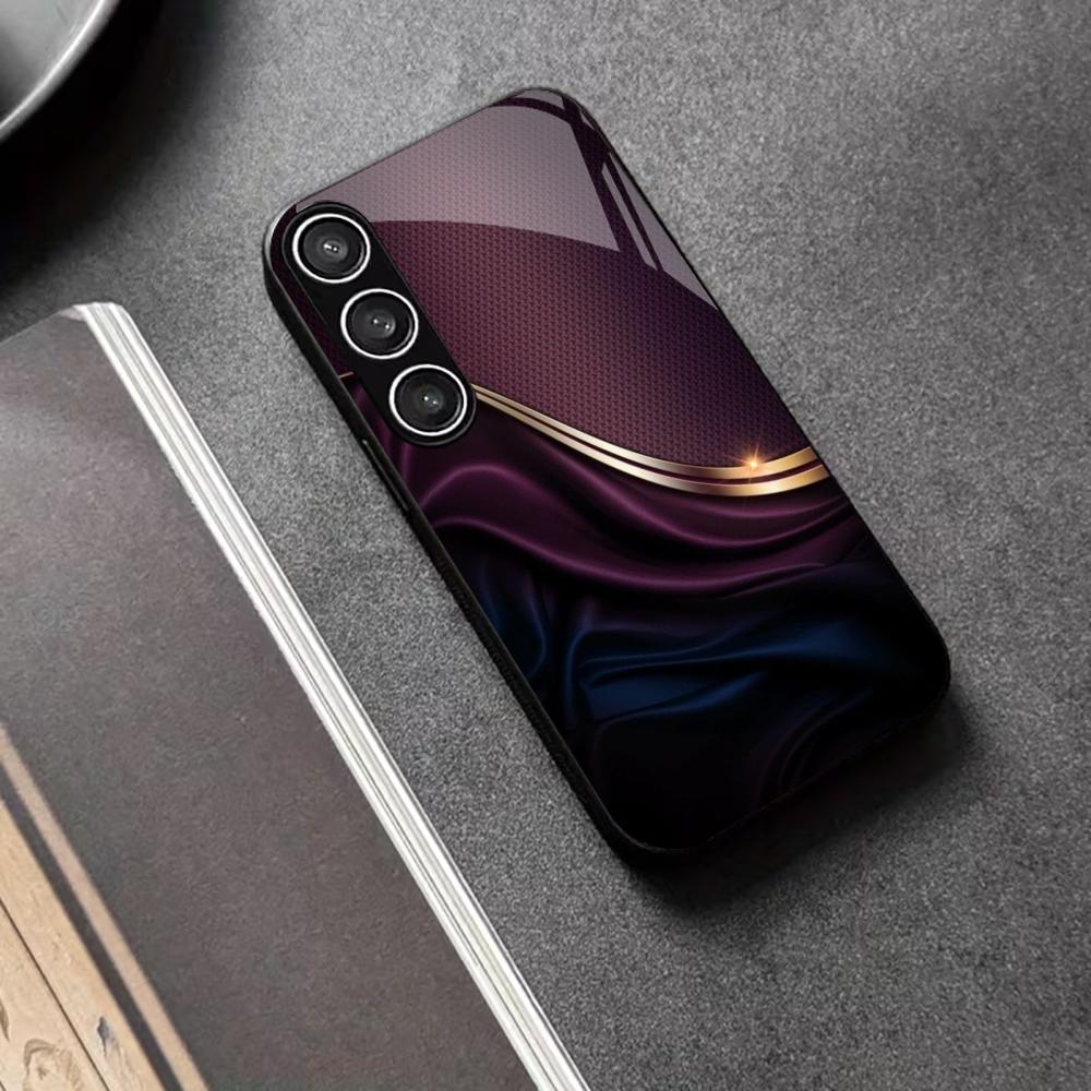 Purple Texture Protective Exquisite High-end PhoneCase Glass PhoneCase for Samsung Galaxy S26 S25 S24 S23 S22 S21 FE,Ultra,Plus