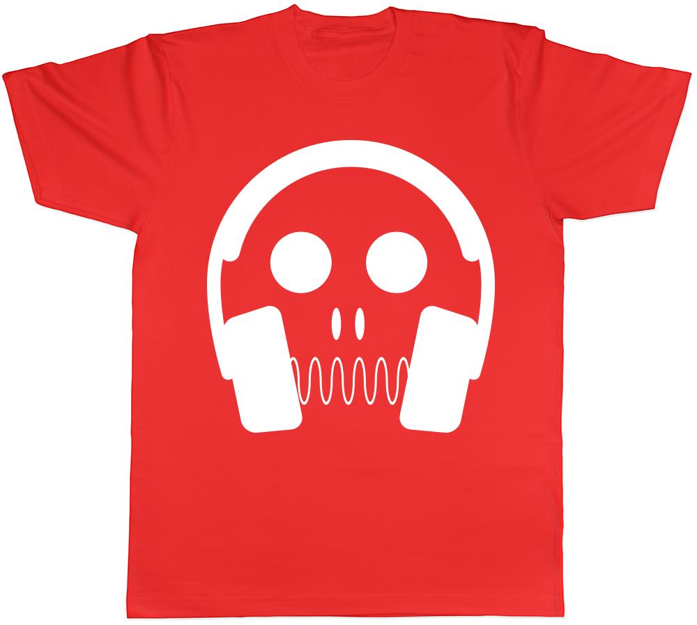 Skull Headphones Unisexs Unisexs Ladies Unisex TShirt S