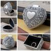 Vintage Flower Metal Jewelry Box Dustproof Ring Trinket Storage  Christmas Gift