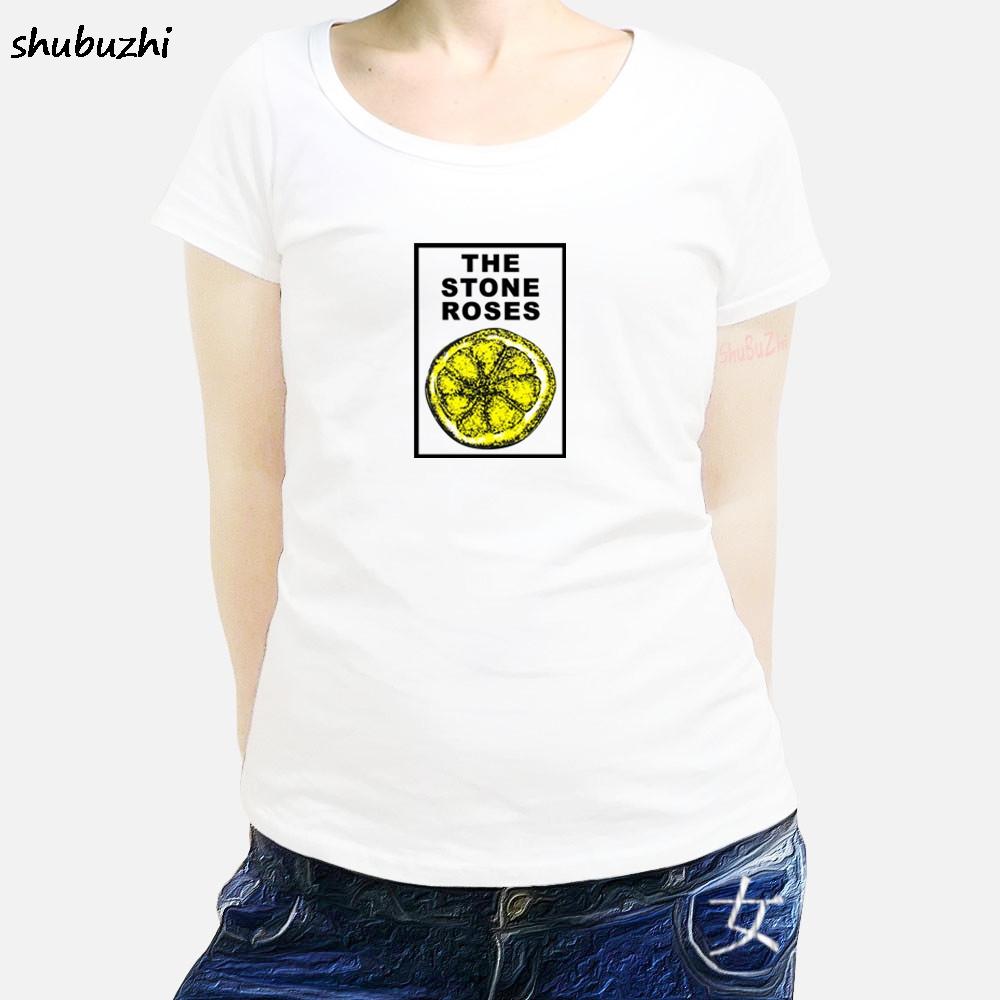 New Retro The Stone Roses Lemon female T shirt women tshirt summer cotton tee-shirt female tees  sbz4336 Unisex