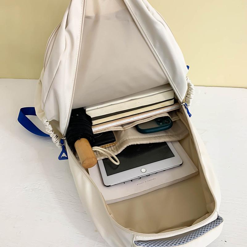 Student Schoolbag for Female Junior High School Students New Style Nylon Material Female College Student Teenager Male Backpack