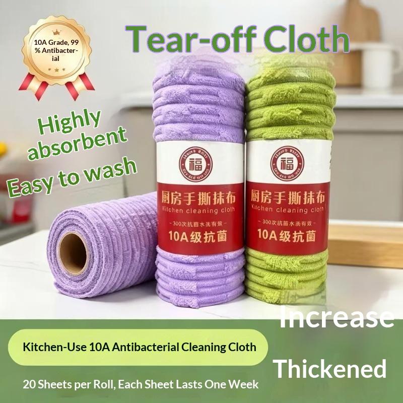 20 stk Fortykket Bambus Mikrofiber Køkkenviskerulle Engangs Ledig Opvaskeklud Genanvendelig Olieabsorberende Rengøringshåndklæde Husholdning