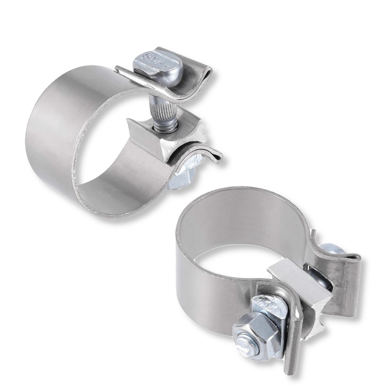 YESprime Muffler Band Muffler Clamp Harley Compatible Pipe Clamp Stainless Steel Hose Band Exhaust Pipe Silencer 2pcs 44-47mm