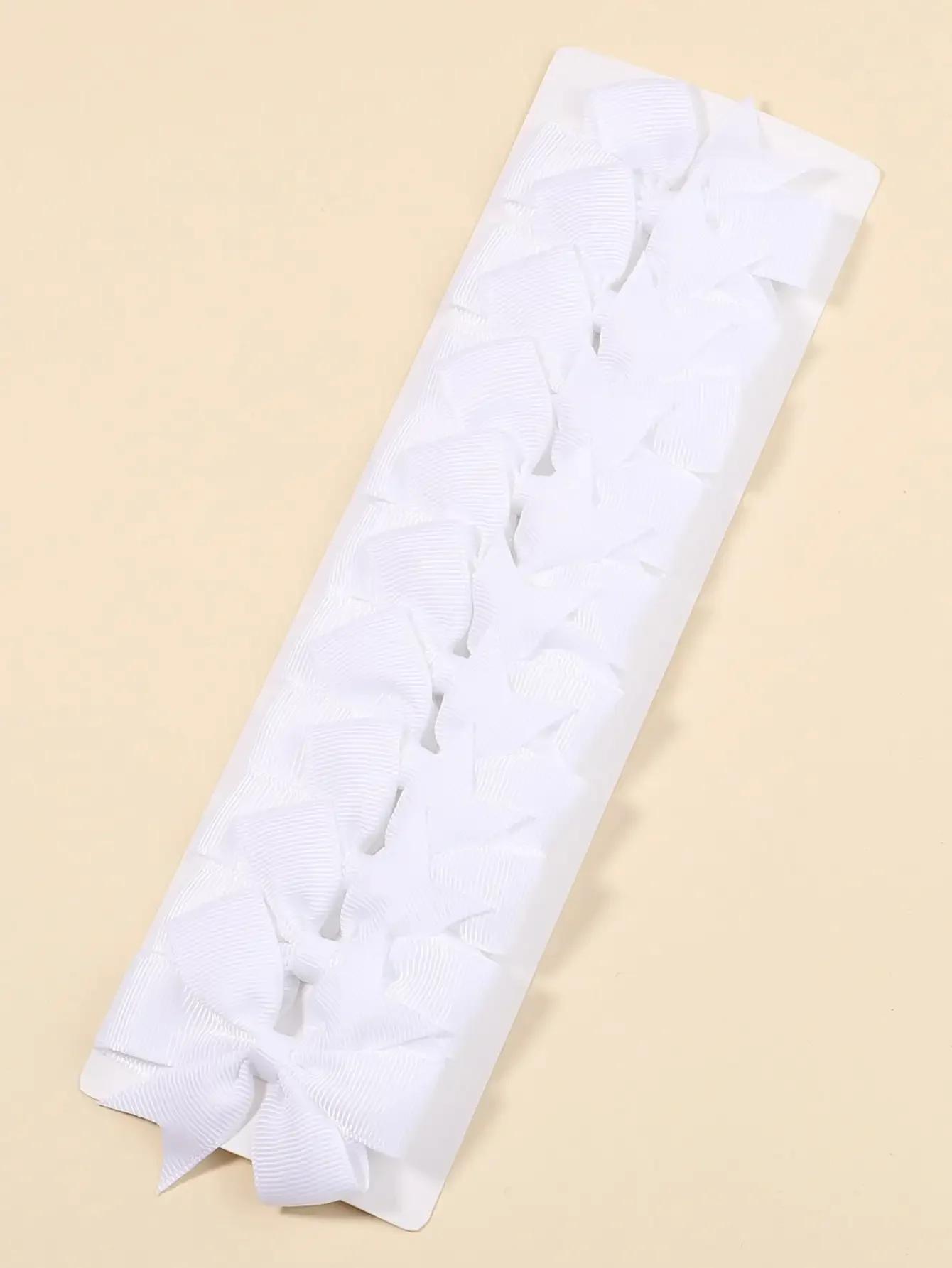 

10Pcs 2.5inch Grosgrain Ribbon Bows Hair Clips for Baby Girls Sweet Solid Color Hairpin Barrettes Headwear Hair Accessories