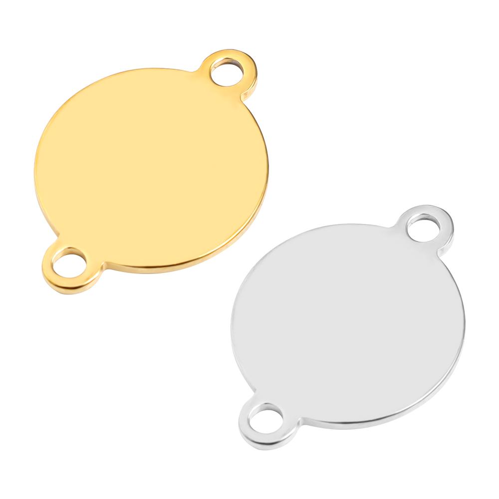 10Pcs Stainless Steel Blank Pendant Multi Size Round Disc Pendant For DIY Logo Hanging Tag Necklaces Jewelry Making Supplies