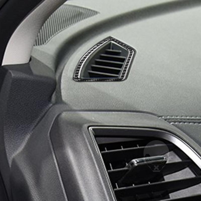 Real Carbon Fiber Car Accessories Defogger Vents Decorative Cover Soft Sticker For Subaru Impreza 2017- Crosstrek 2018-