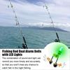 20Pcs Plastic Fishing Bite Alarms Rod Bells Tip Clip Spring Clip Tip up Lights  Night Fishing