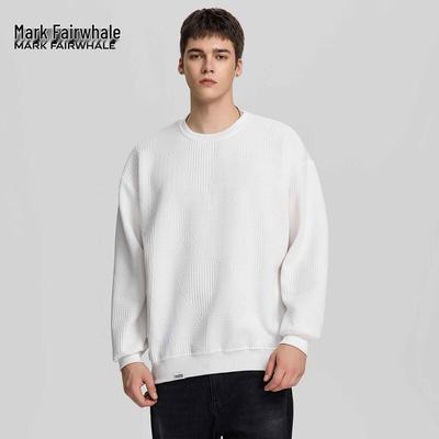 Mark Fairwhale Herren Einfarbiges Rundhals-Pullover-Sweatshirt