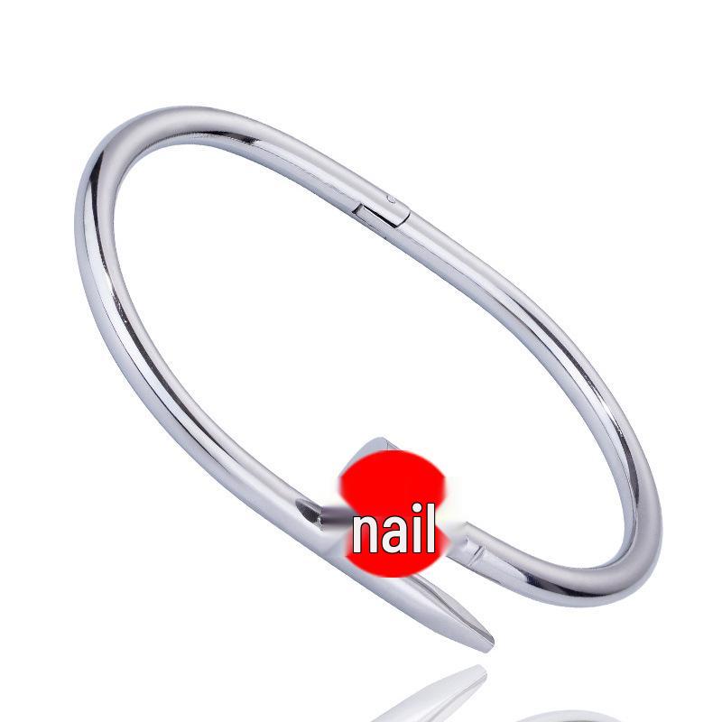 Elegant Slim Waist Titanium Steel Bracelet with Diamond Inlay, 18K Gold, Women's Niche Design