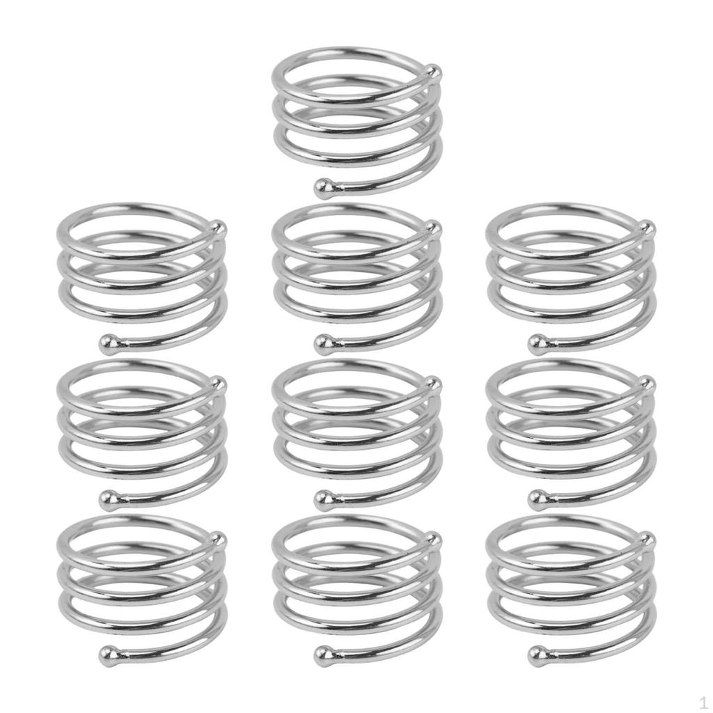 10 Pieces Napkin Rings Decorative Table Settings Unique Multifunctional Holder Dinner
