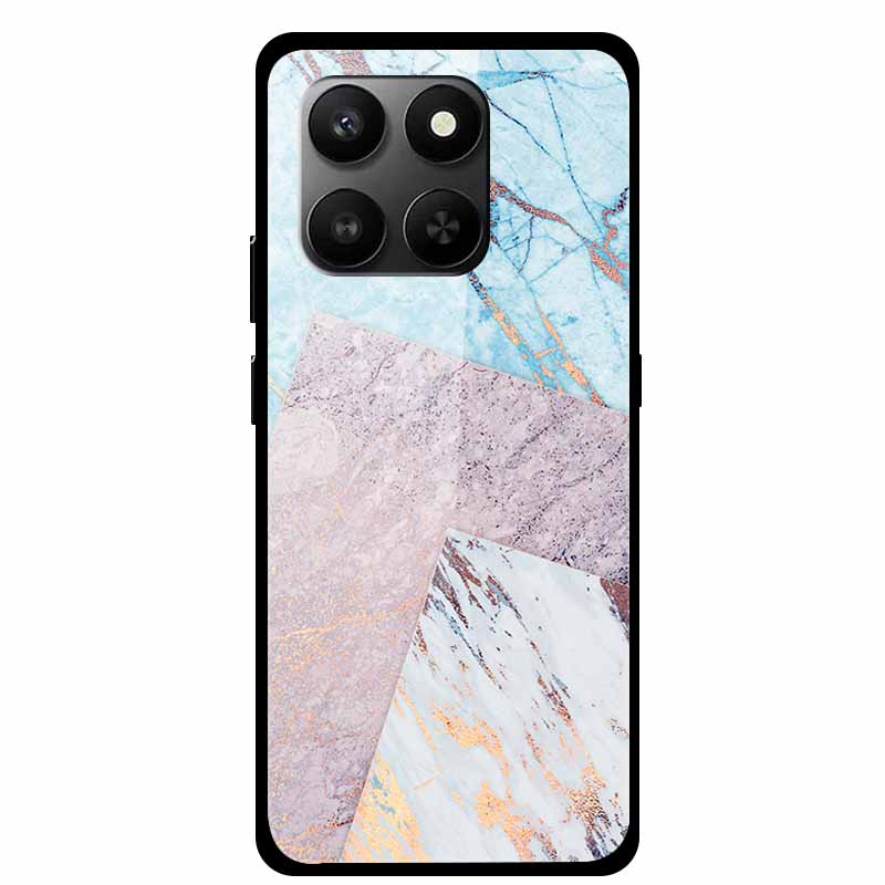 Glass Back Cover For Honor 200 Pro 5G Case Marble Hard Tempered Glass Case For Honor play 10T 400 Smart 5G Case 6.77" Shell Para