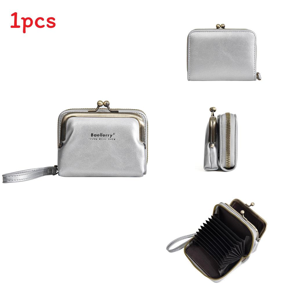 Mini Wallet Pu Leather Zipper Coin Purse With Antitheft Design For Women