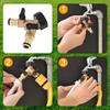 Brass Y-Shaped Double Outlet Garden Hose Adapter with Independent Switch Fittings, Household Water Tap Connection Accessories