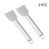 2Pcs Versatile Cleaning Scraper Durable Metal Stainless Steel Glue Remover Snow Shovel For Kitchen, Bathroom And Home Use New