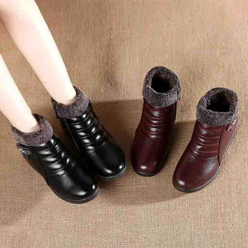 Zapato Casual de Algodón de Tubo Corto para Otoño y Invierno-Marrón Zapato Casual de Algodón de Tubo Corto para Otoño y Invierno-Marrón