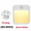LED Night Lights EU/US Plug Motion Sensor Dimmable Cabinet Light for Baby Bedside Bedroom Corridor Wireless Night Lamp Lighting