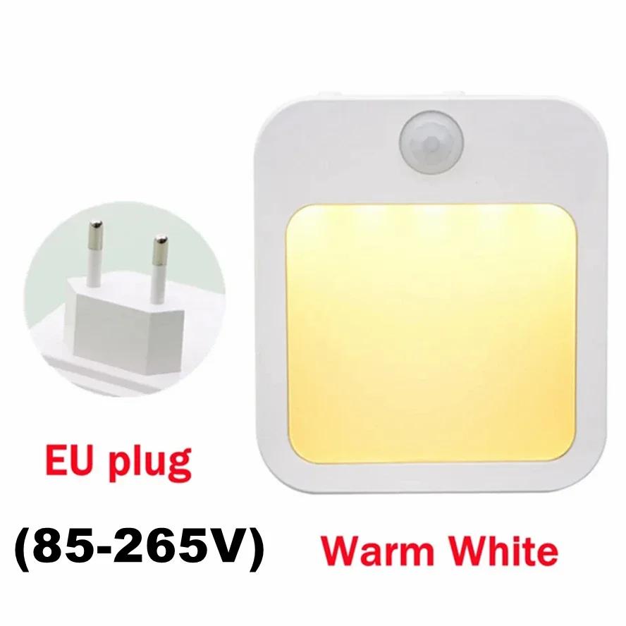 LED Night Lights EU/US Plug Motion Sensor Dimmable Cabinet Light for Baby Bedside Bedroom Corridor Wireless Night Lamp Lighting