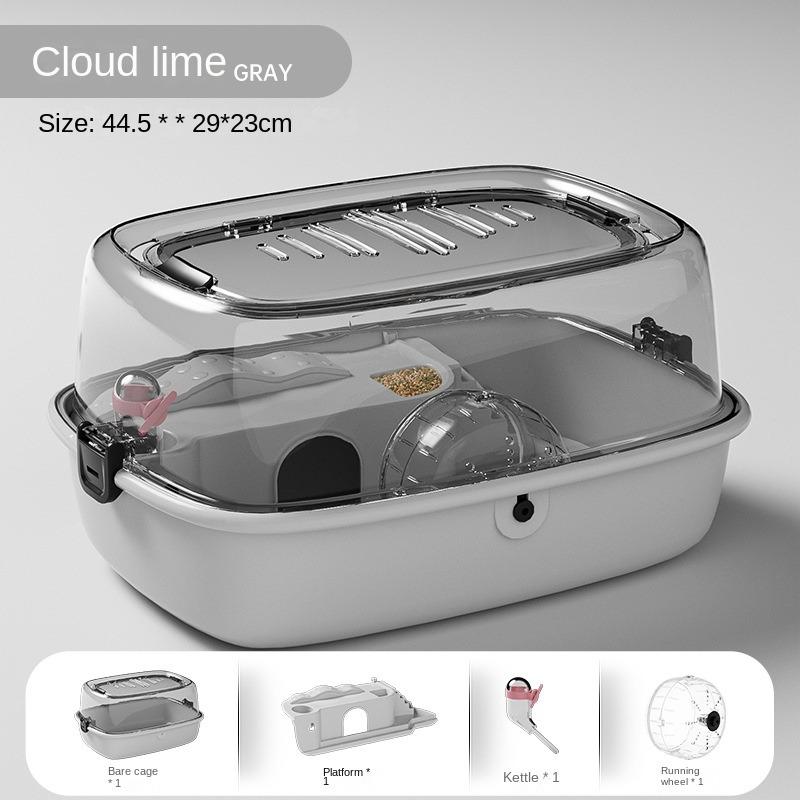 Transparent Large Hamster Cage Openable Top Hedgehog Villa New Hamster Habitat  for Small Animals