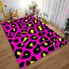 Leopard Print Carpet In Vibrant Pink, Black, and Yellow for Modern Home Decor Suitable for Use As an Anti-slip    for    Room and Bedroom Sofas