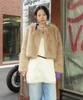 Mongdol Soft Fur Crop Jacket Beige Mdjk047Beige