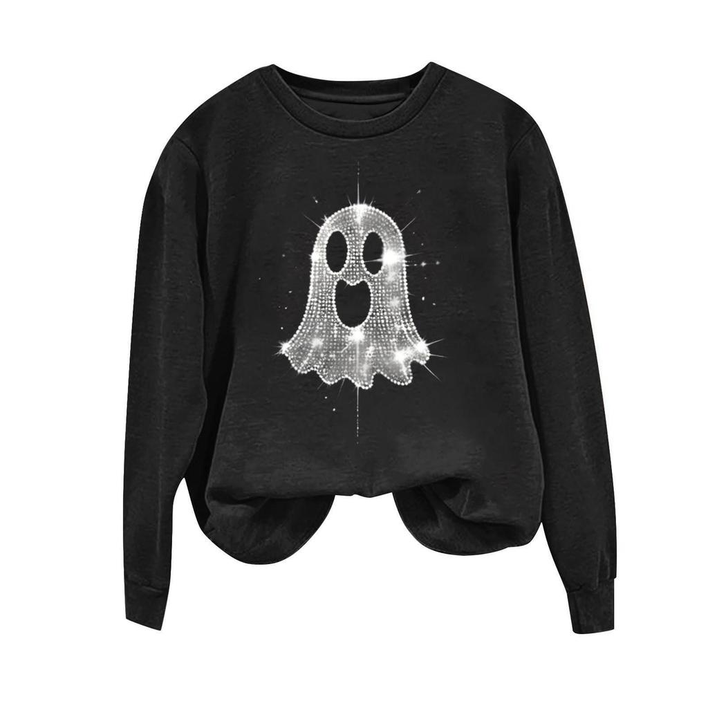 Women's Fashionable and Casual Halloween Print Pullover Hoodie