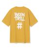 BEENTRILL Spray Hashtag Oversized Short Sleeve T-Shirt (Mustard)