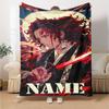 Customiz Name Personality Demon Slayer characters Blanket Soft &Warm Sofa Office Bed Travel Lunch Break Blanket, Gift Suitable All Seasons