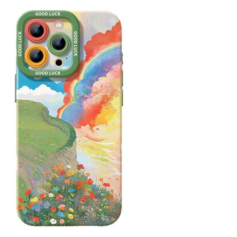 Rainbow Graffiti για Θήκη Κινητού Τηλεφώνου Apple 16promax 15pro Νέο Στυλ 14plus Σιλικόνη 11 Πράσινο 13 Προηγμένο 12