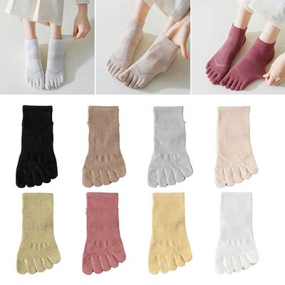 1 Pair Cotton Toe Socks Anti-slip Low Cut Ankle Socks Soft Five Fingers Socks  Summer