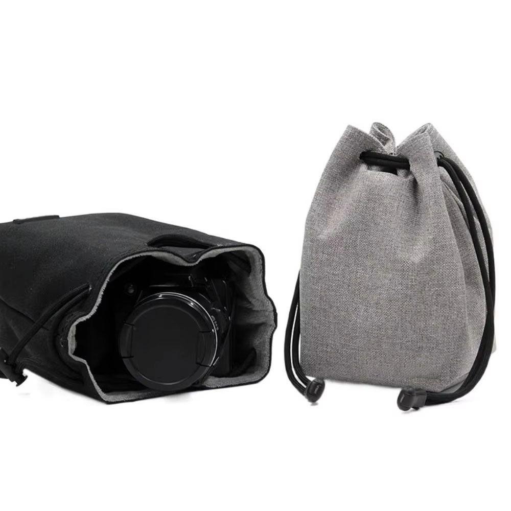 Draagbare Waterdichte Cameratas Lichtgewicht Duurzaam Lens Trekkoord Pouch Compact Fleece Fotografie Beschermende Tas Fotografie