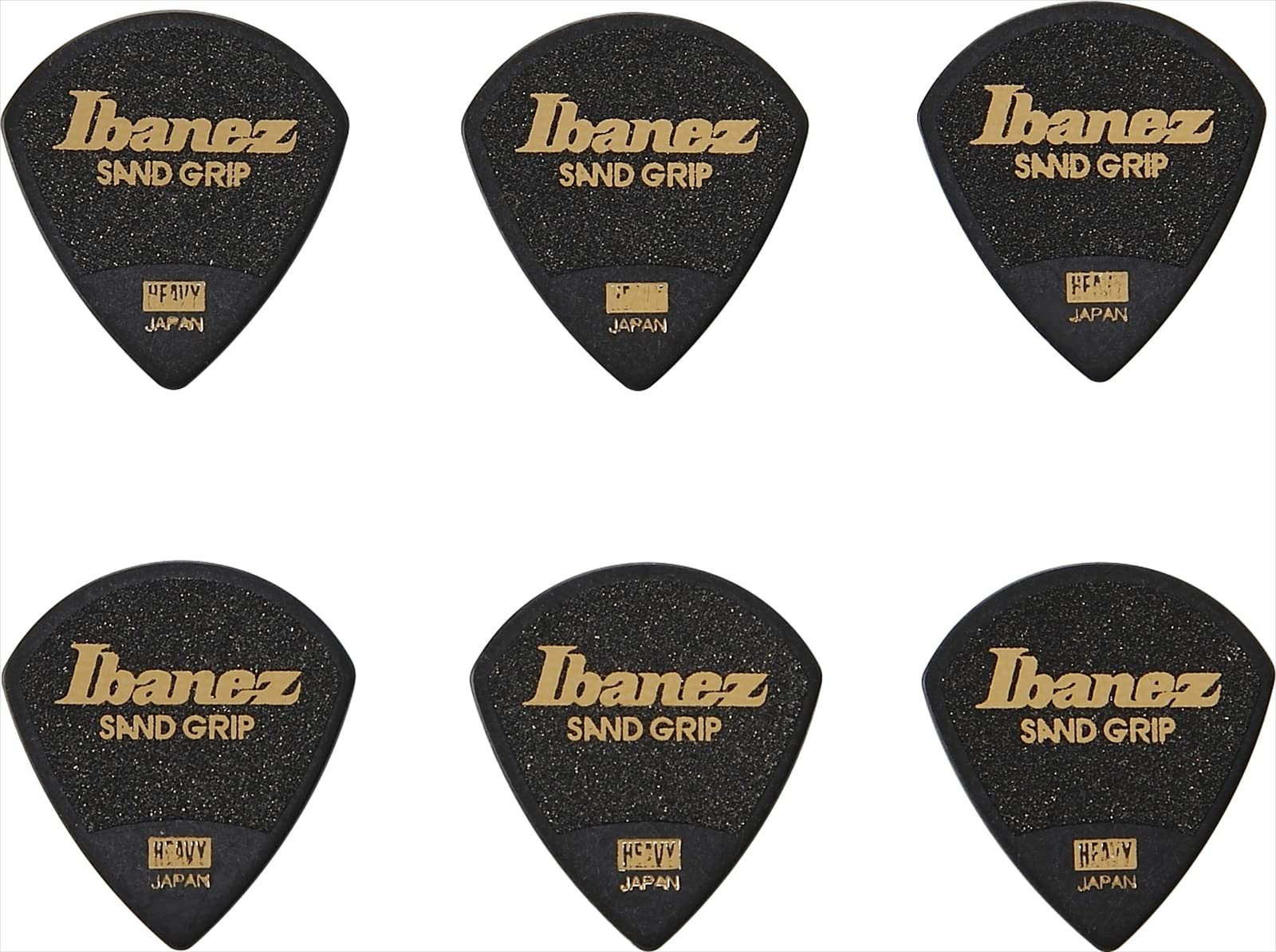 

Ibanez Grip Wizard Series Sand Grip Pick Black PPA18HSGBK [HEAVY] 6-pack