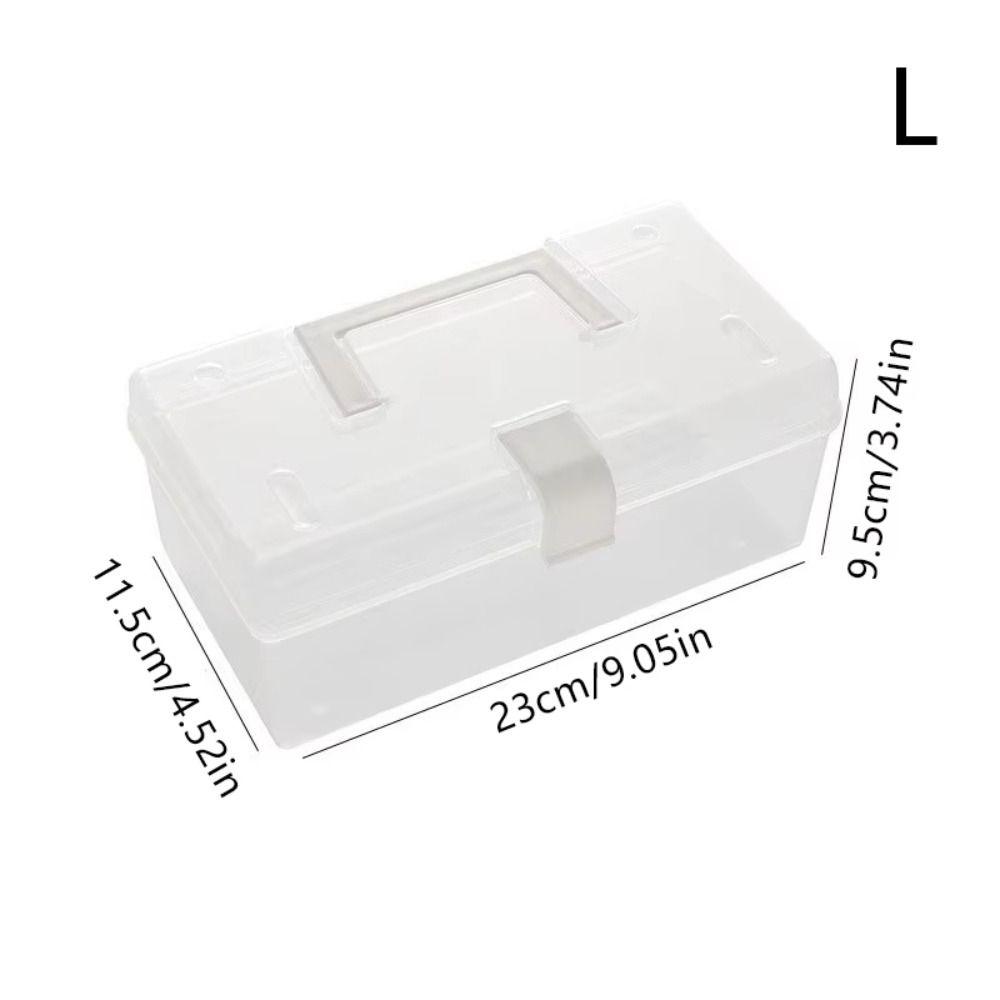 

1 шт. Прозора коробка-контейнер для різних речей великої місткості для настільного зберігання Large
