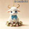 2D Flat Goat Car Rearview Mirror Hanging Ornament Acrylic Pendant Christmas Tree Decoration Bag Charms