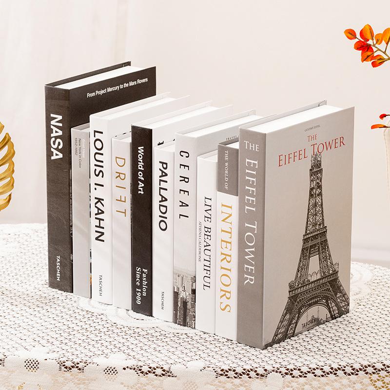 Luxury Decorative Fake Books: English Book Models for Photography and Home Decor