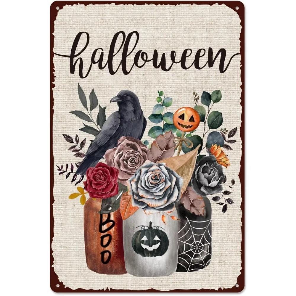 

Очаровательная ретро-жестяная табличка на День святого Валентина: Rose - Украшенный дизайн банки Мейсона для романтической стены гаража 20x30cm шоколадный