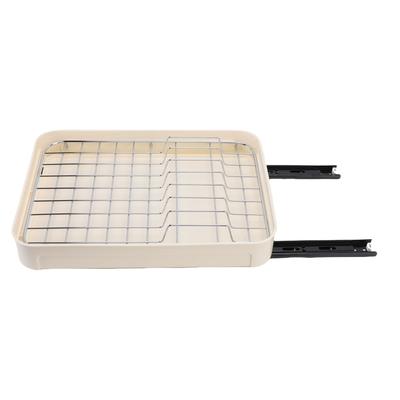 Pull Out Cabinet Organizer Slide Out Dish Shelf Storage Rack Kitchen Drawer with Slide Rail