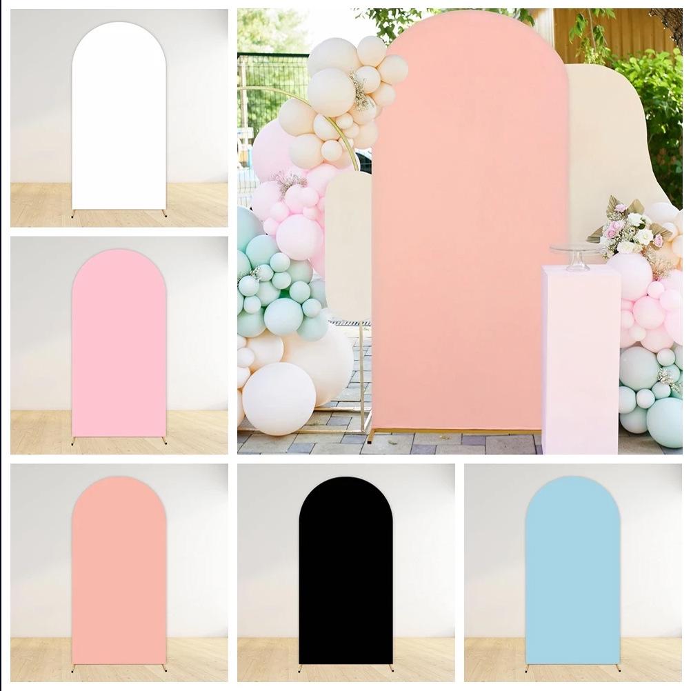 Solid Color Stretchy U-Shaped Backdrop Fabric for Party Decoration and Arch Covers