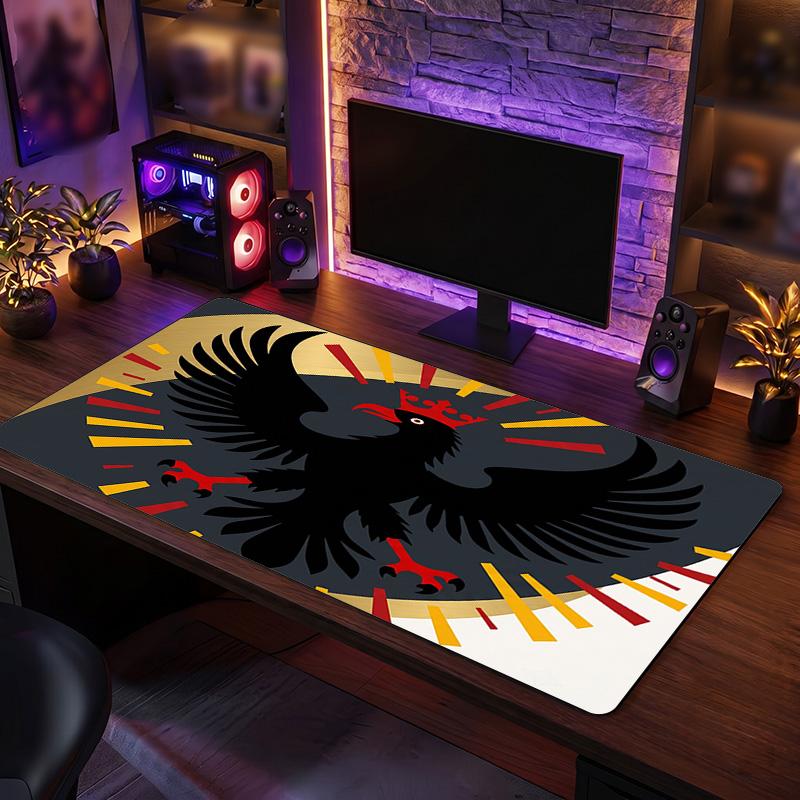Belgium Football Crest Mouse Pad, Extended Non Slip Rubber Desk Mat for Gaming Office Laptop Fan Gift