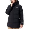 FILA Solid Color Mid-Length Letter Logo Hooded Down Jacket Men Outerwear Black F51M249904F-BK